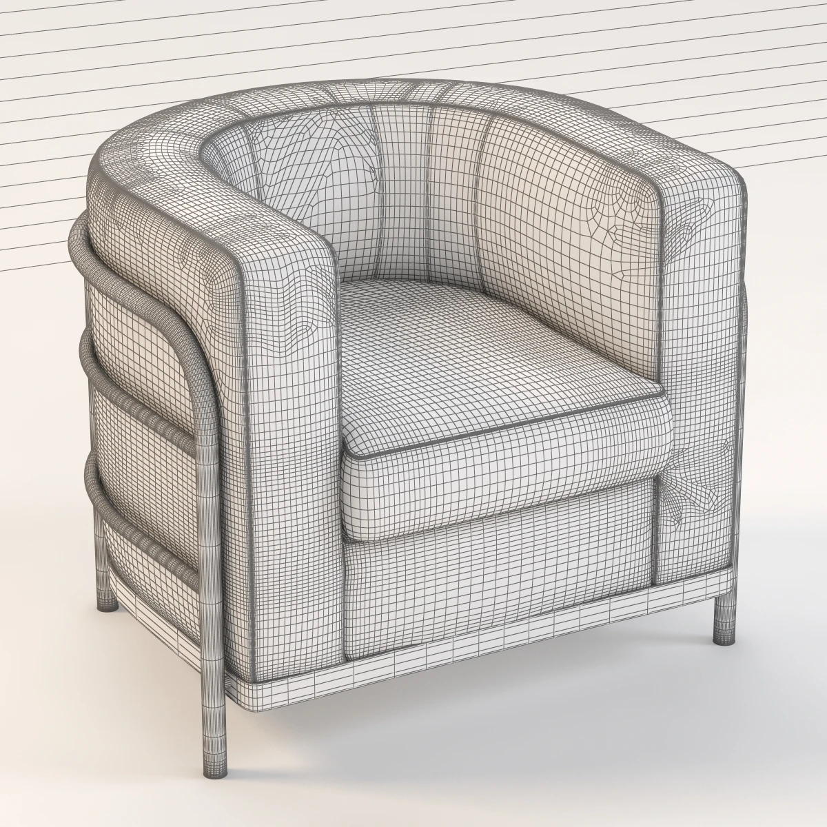 1030 Onda Zanotta Armchair 3D Model_03