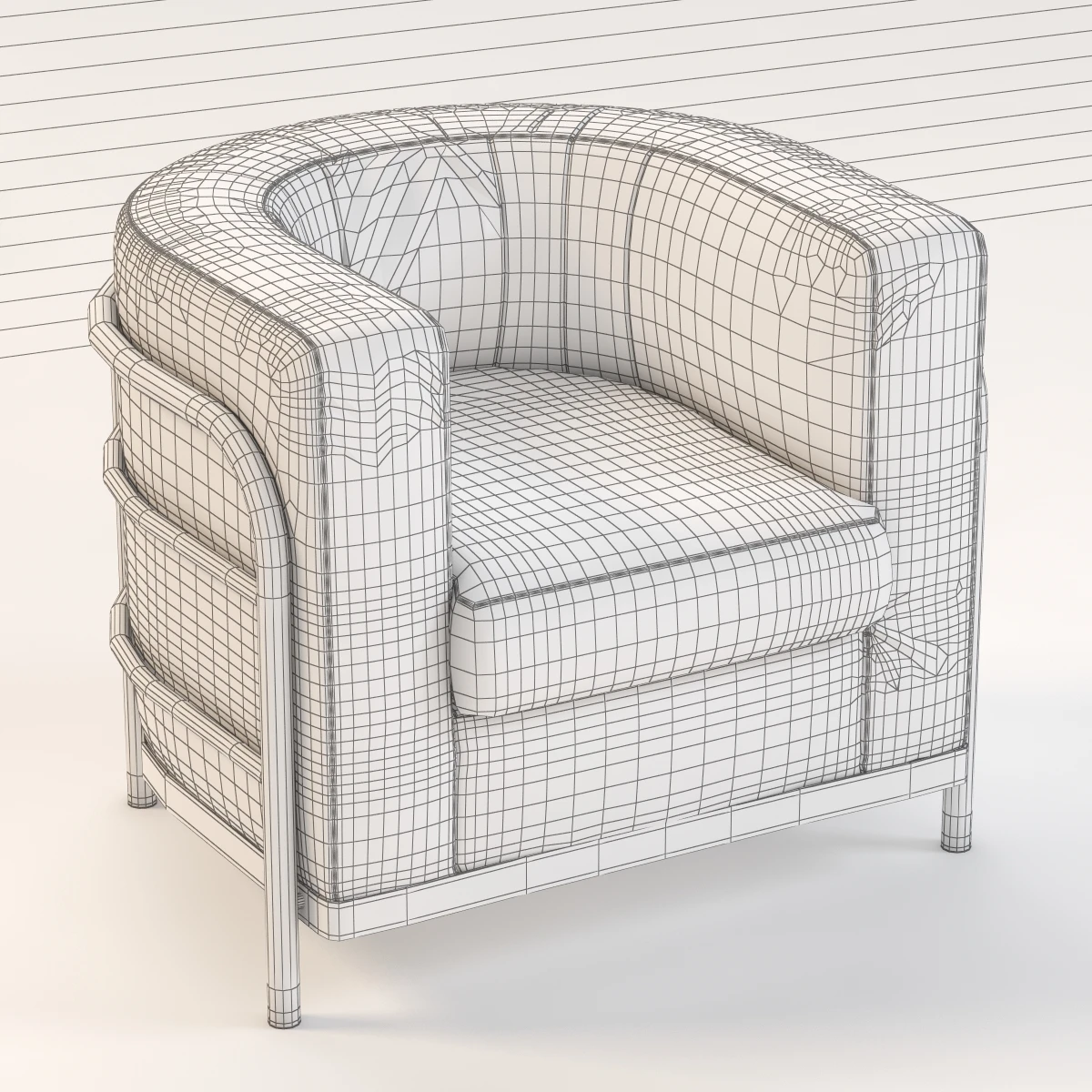 1030 Onda Zanotta Armchair 3D Model_04