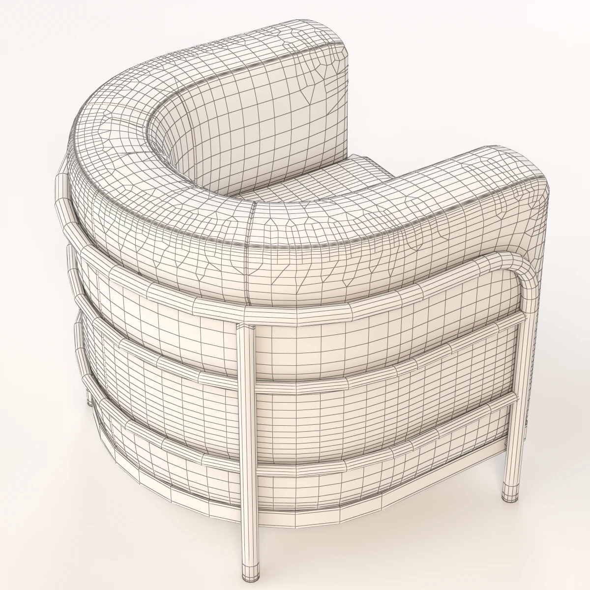 1030 Onda Zanotta Armchair 3D Model_07