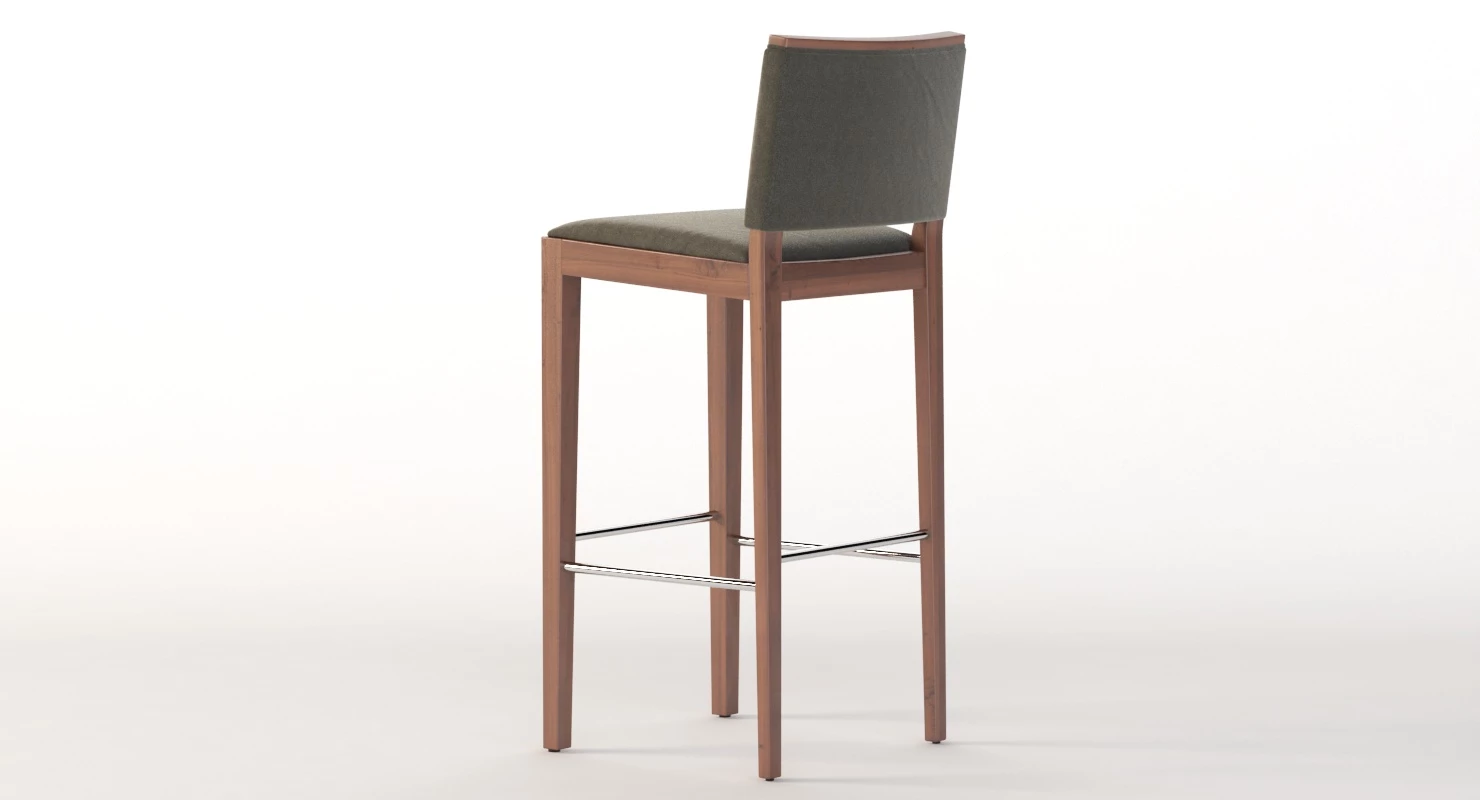 7081 2 Wood Barstool Shelby Williams 3D Model_010