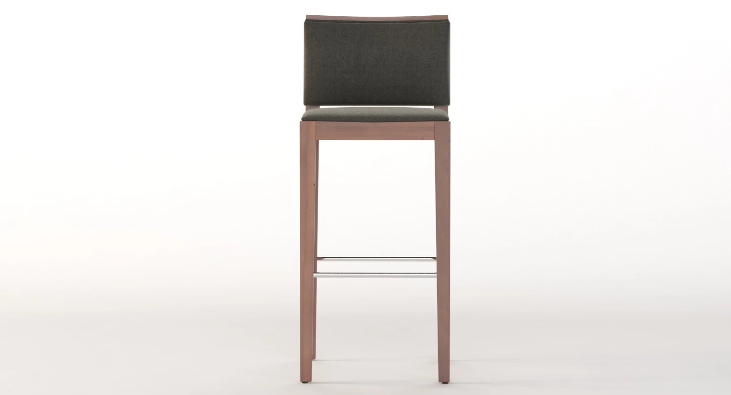 7081 2 Wood Barstool Shelby Williams 3D Model_06