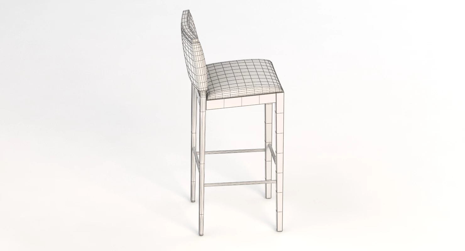 7081 2 Wood Barstool Shelby Williams 3D Model_04