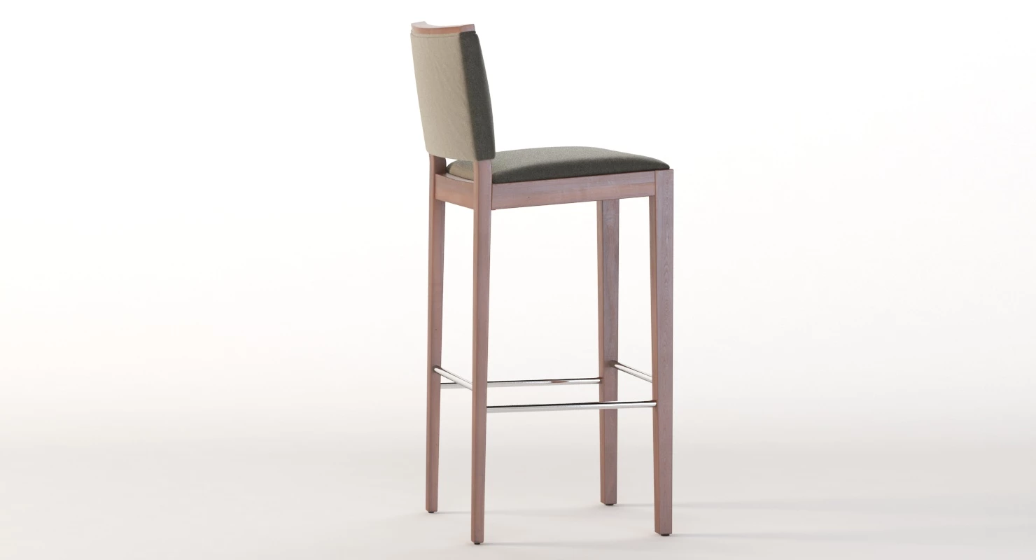 7081 2 Wood Barstool Shelby Williams 3D Model_08