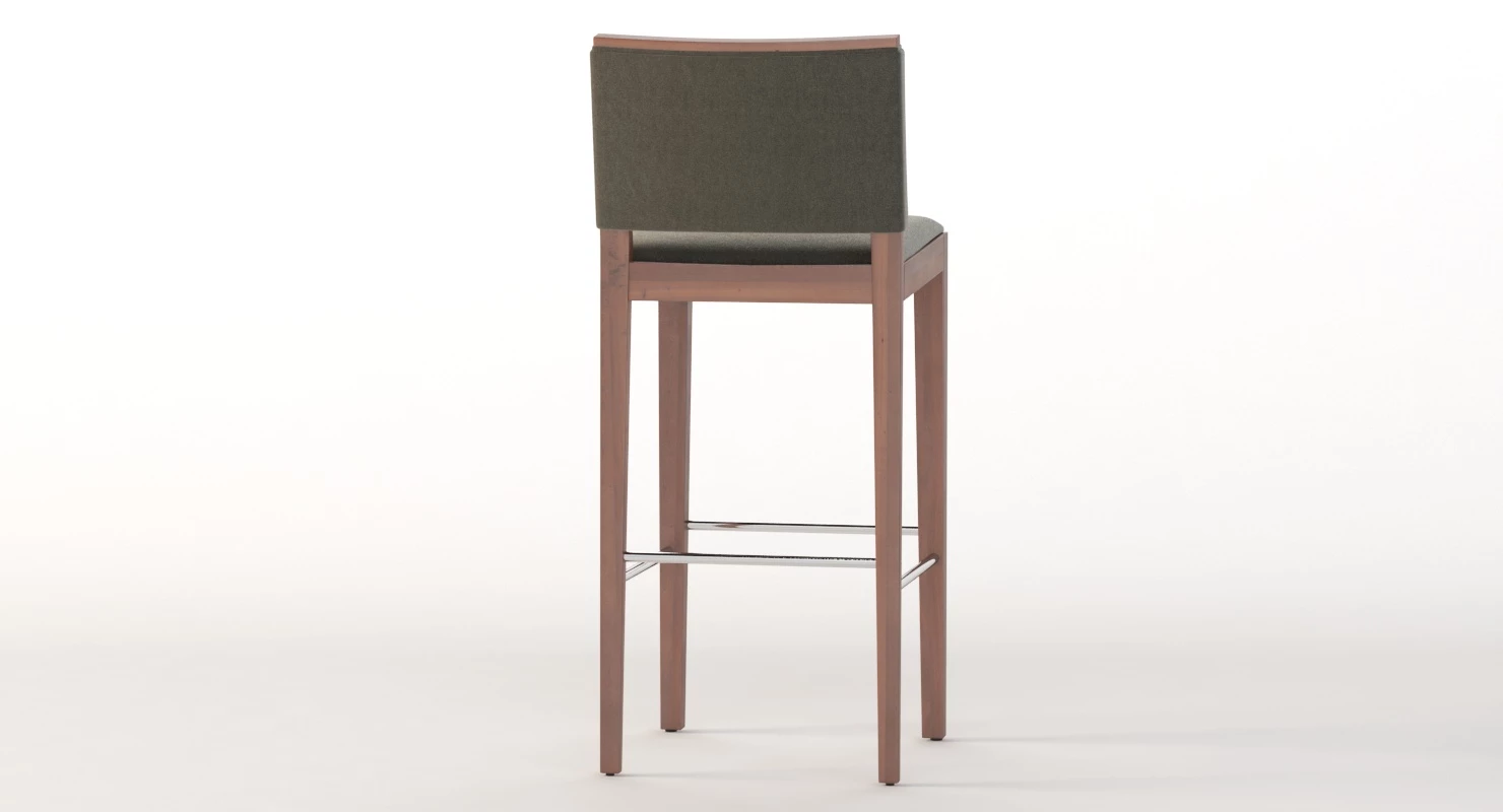 7081 2 Wood Barstool Shelby Williams 3D Model_09