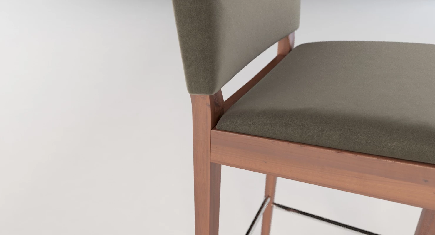 7081 2 Wood Barstool Shelby Williams 3D Model_03