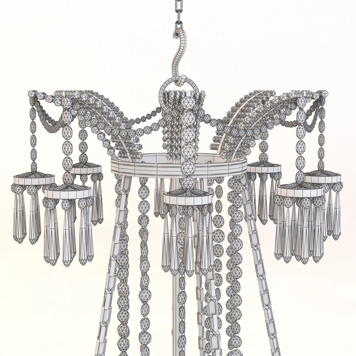Classic Chandelier 4 3D Model_06