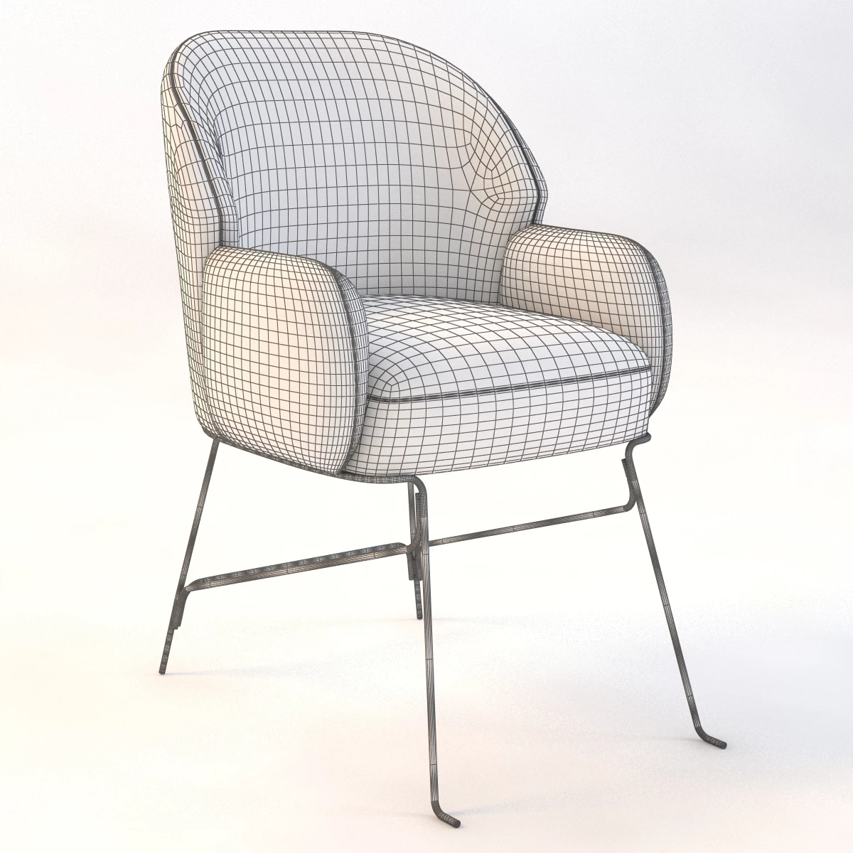 Beetley Armchair 3D Model_03