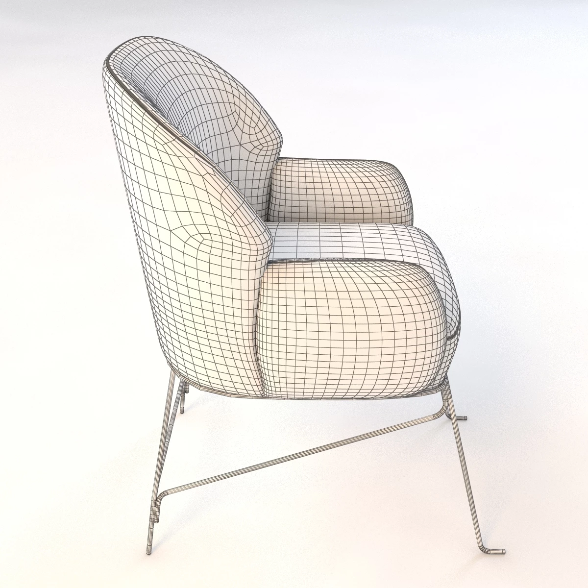 Beetley Armchair 3D Model_05