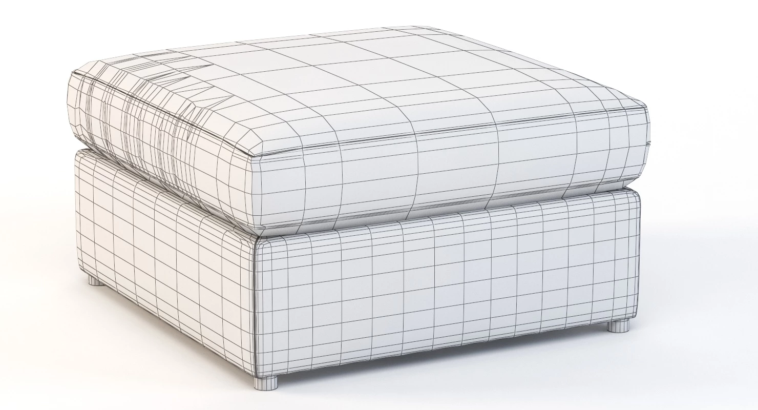Bassett Beckham Pit Ottoman Pouf 3D Model_09