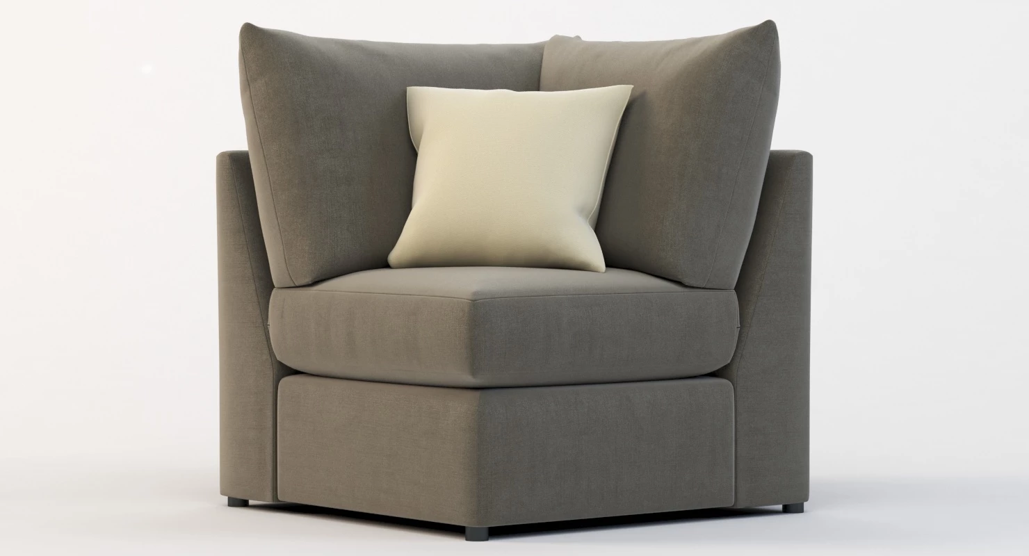 Bassett Beckham Pit Sectional Sofa Corner Module 3D Model_010