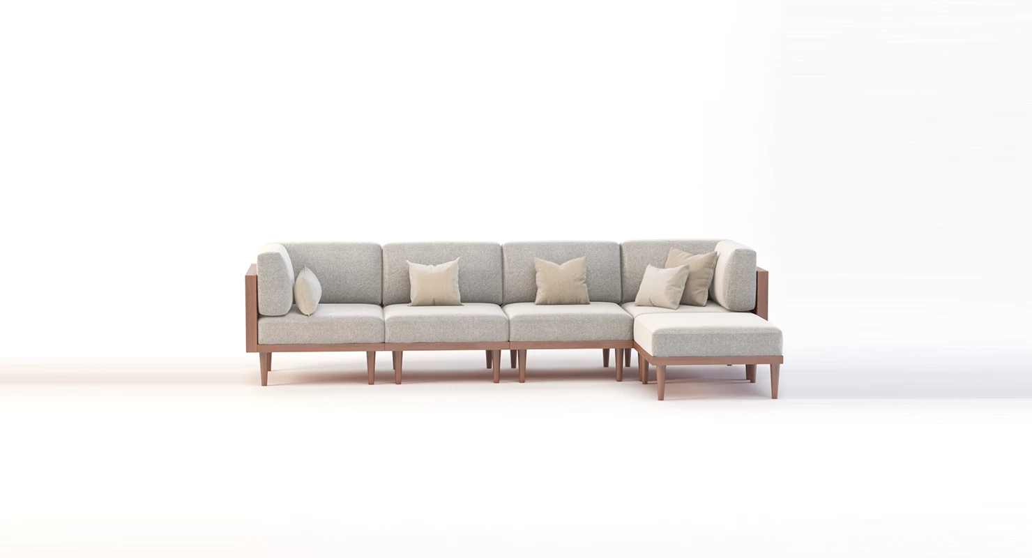 Bellanest Soto Modular Sectional Sofa Five Seater Chaise Lounge Corner Module with Cushion 3D Model_014