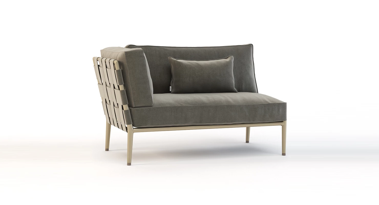 Cane Line Conic Moduler Sofa Left Sectional Chaise 3D Model_06