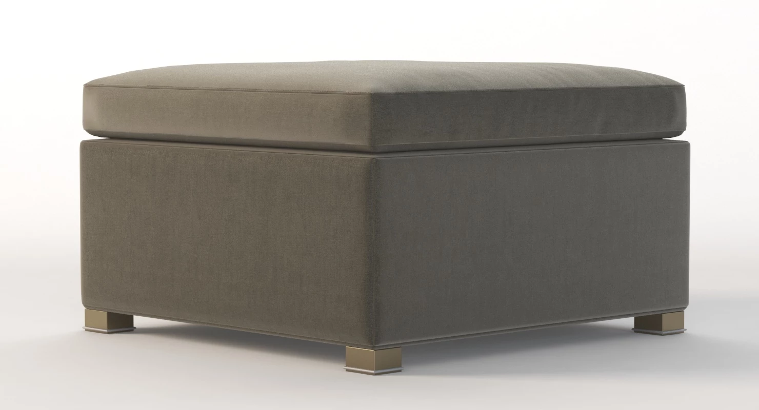 Cane Line Shape Footstool Ottoman 3D Model_013