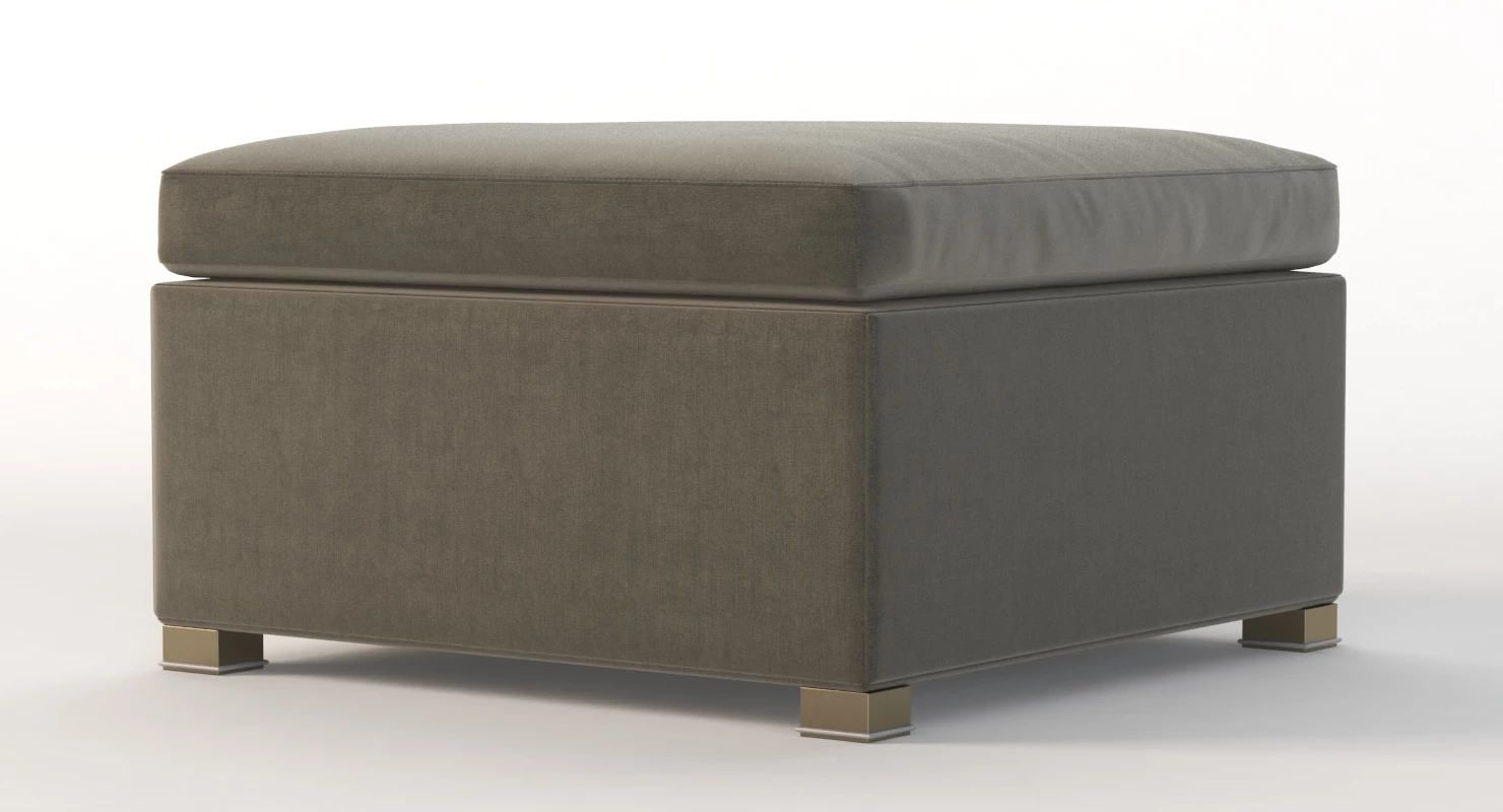 Cane Line Shape Footstool Ottoman 3D Model_03