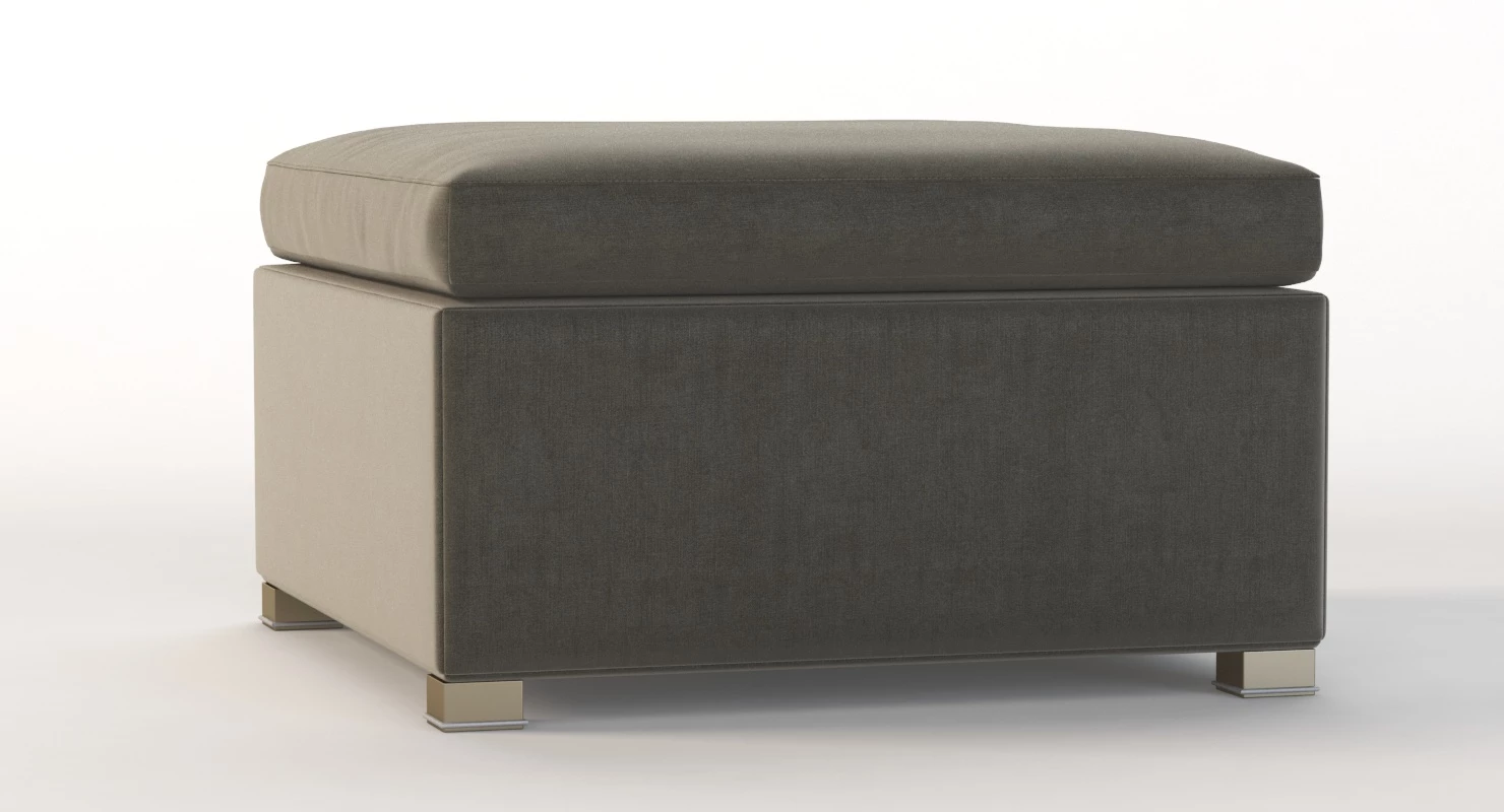 Cane Line Shape Footstool Ottoman 3D Model_014