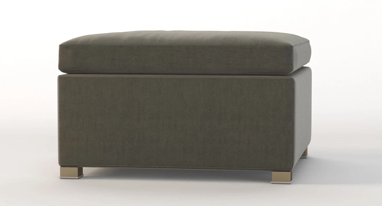 Cane Line Shape Footstool Ottoman 3D Model_01
