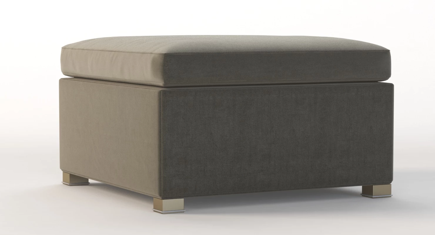 Cane Line Shape Footstool Ottoman 3D Model_04
