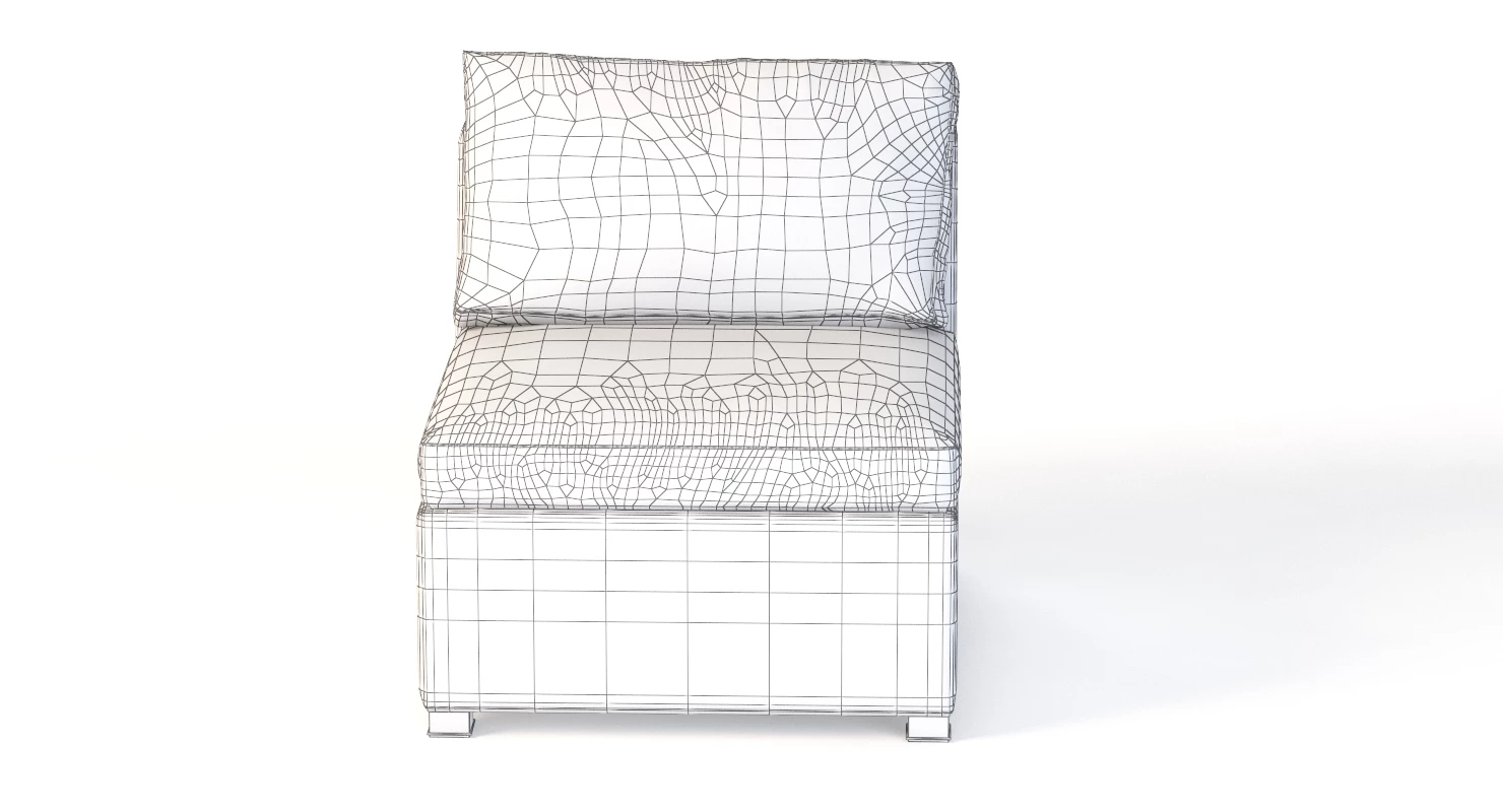 Cane Line Shape Sofa Center Module 3D Model_08