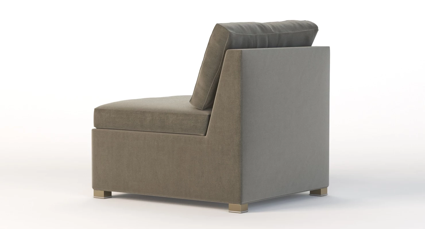 Cane Line Shape Sofa Center Module 3D Model_01