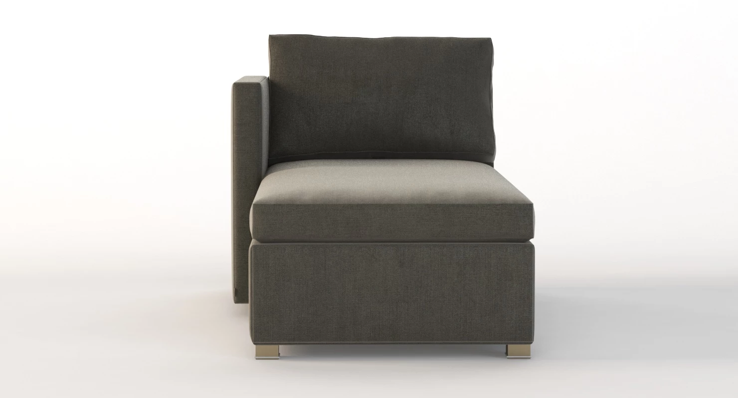 Cane Line Shape Sunbed Sectional Chaise Sofa Module 3D Model_06