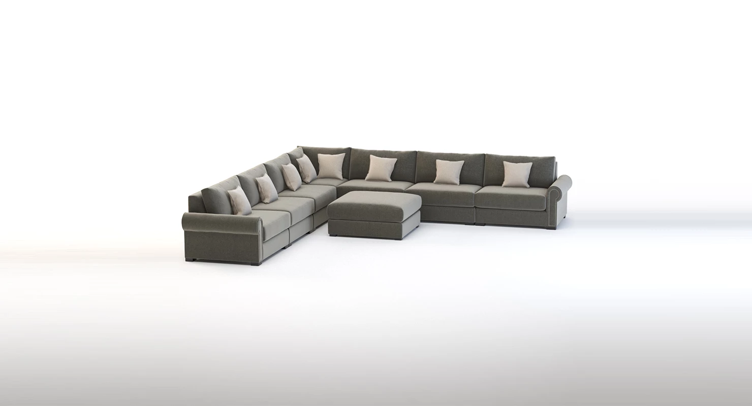 Darby Home Co Lebanon Modular Sectional Corner Sofa Seven Seater 3D Model_09