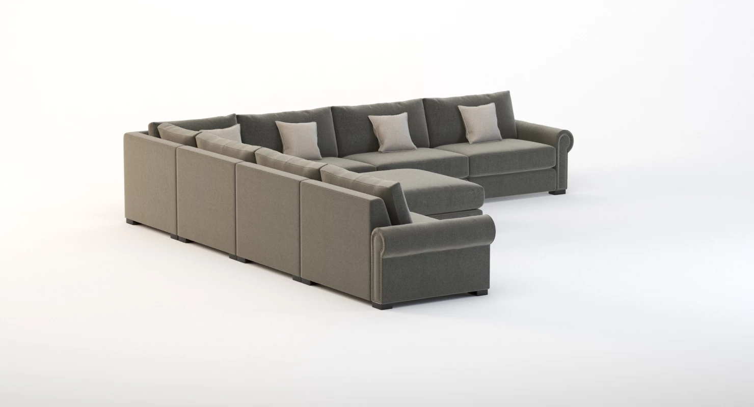 Darby Home Co Lebanon Modular Sectional Corner Sofa Seven Seater 3D Model_011