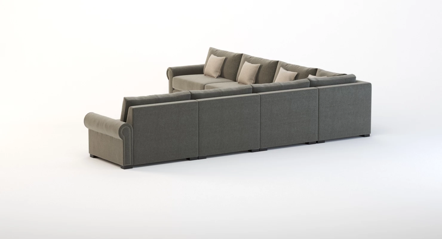 Darby Home Co Lebanon Modular Sectional Corner Sofa Seven Seater 3D Model_04