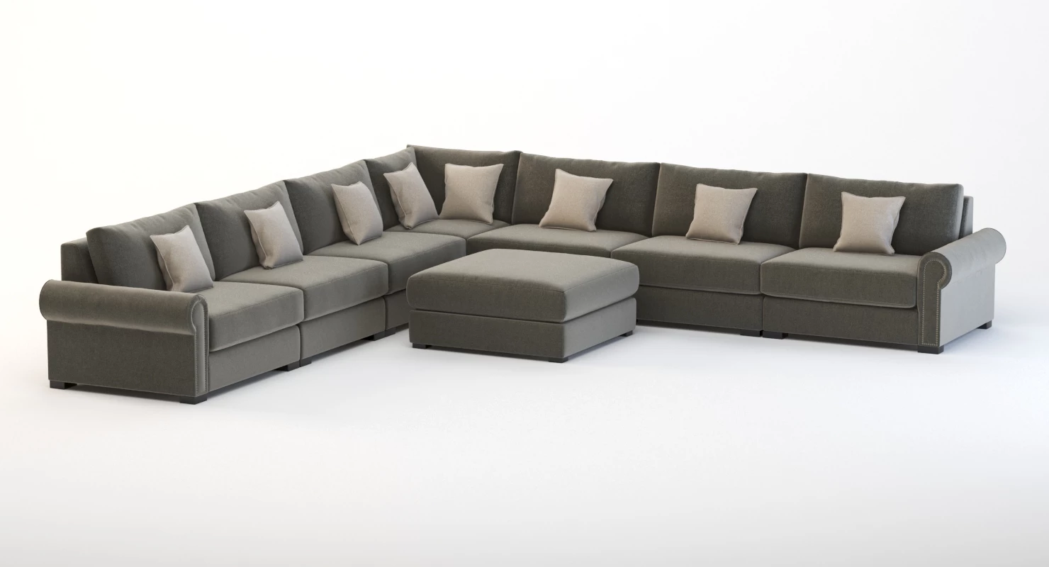 Darby Home Co Lebanon Modular Sectional Corner Sofa Seven Seater 3D Model_06