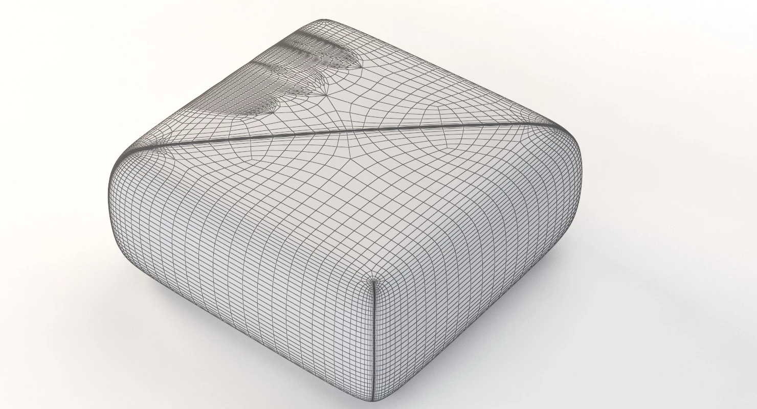 Dedon Brixx Module Ottoman Pouf 3D Model_09