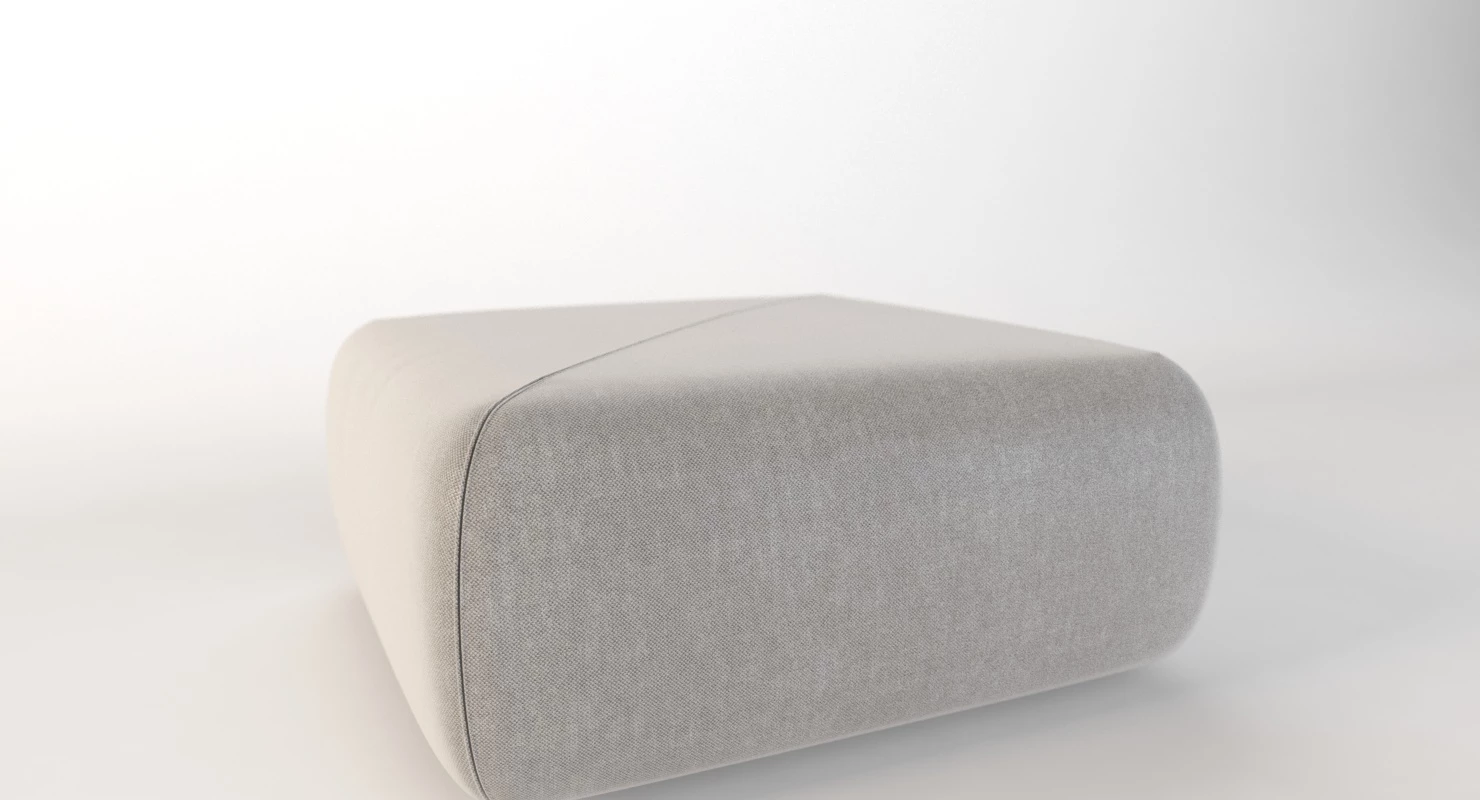 Dedon Brixx Module Ottoman Pouf 3D Model_013