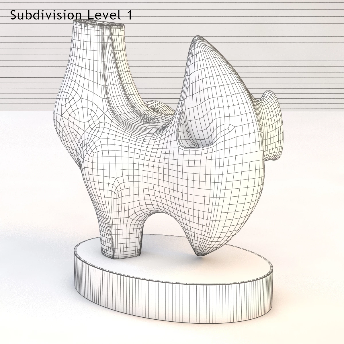 Henry Moore The Archer Sculpture 3D Model_07