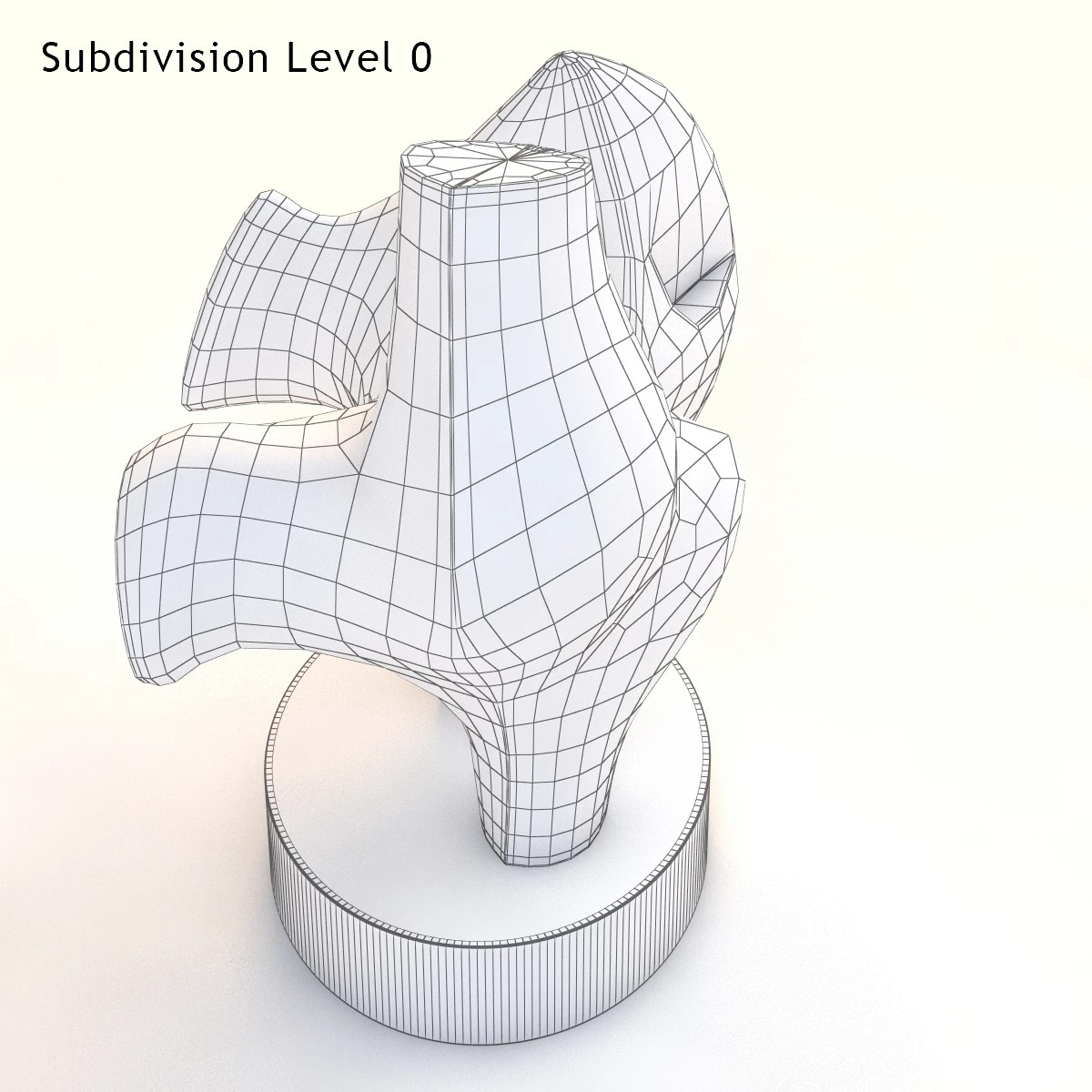 Henry Moore The Archer Sculpture 3D Model_09