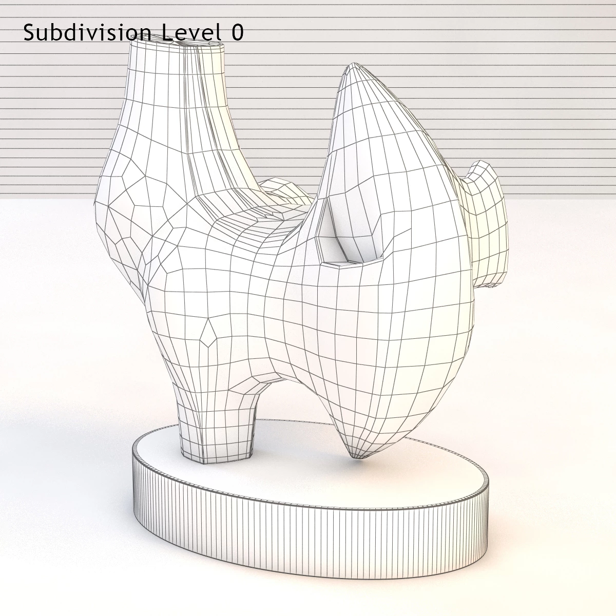 Henry Moore The Archer Sculpture 3D Model_06