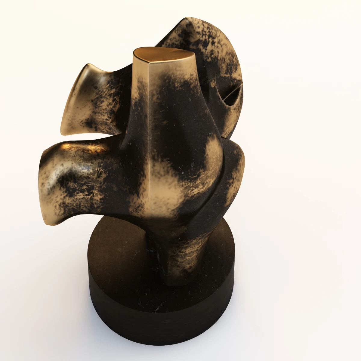 Henry Moore The Archer Sculpture 3D Model_08
