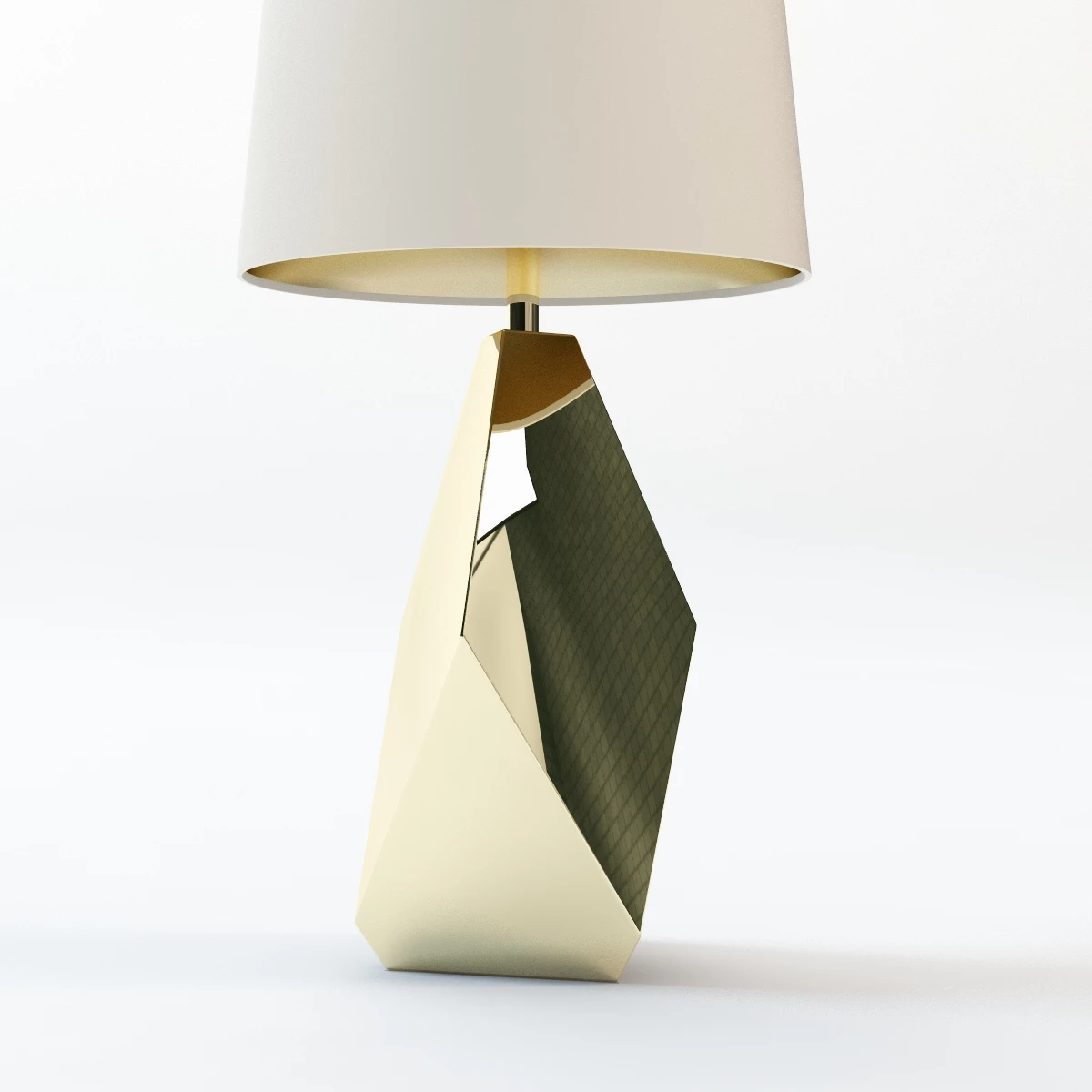 Nate Berkus gold table lamp 3D Model_01