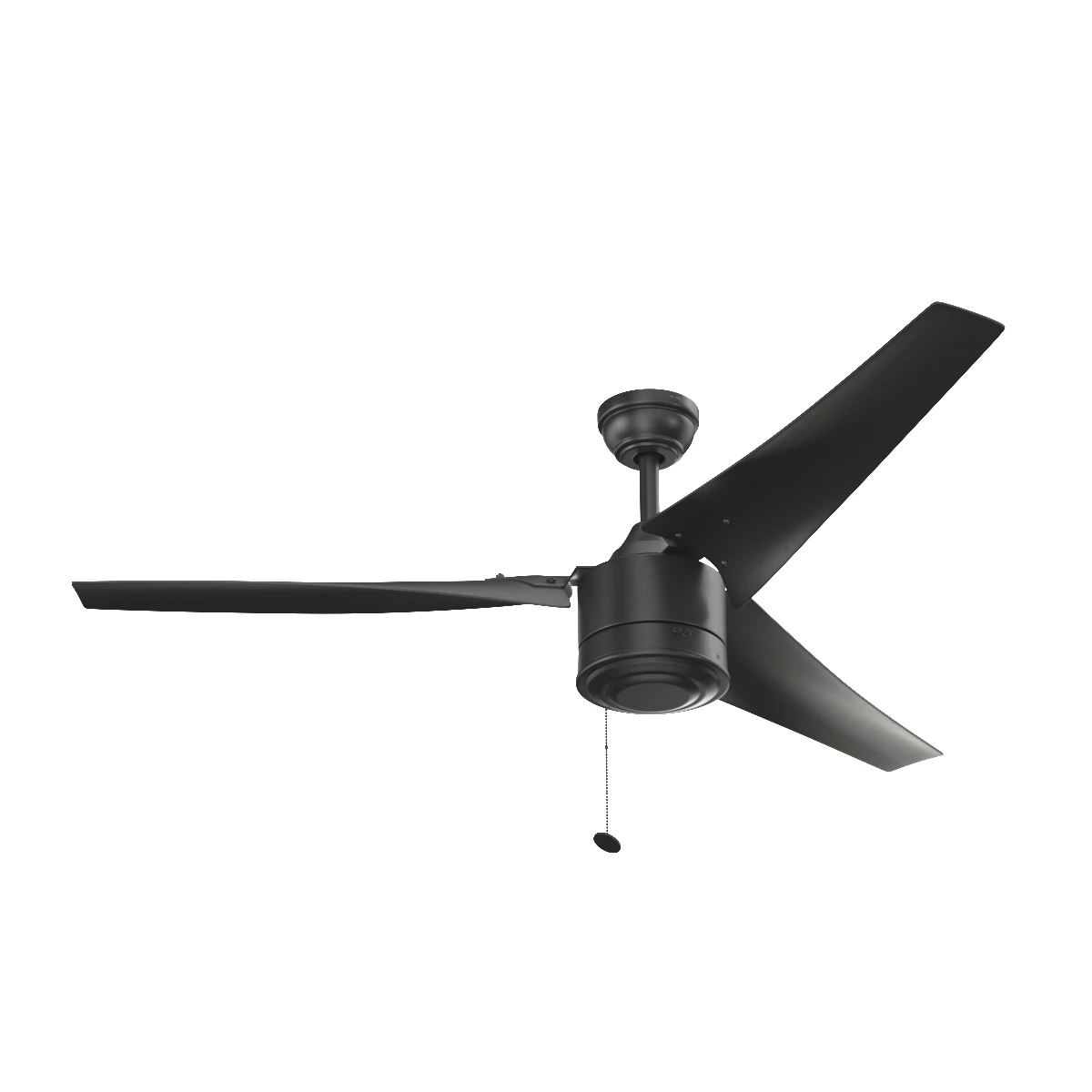 56 Inch Talib Matte Black Pull Chain Indoor Outdoor Ceiling Fan 3D Model_05