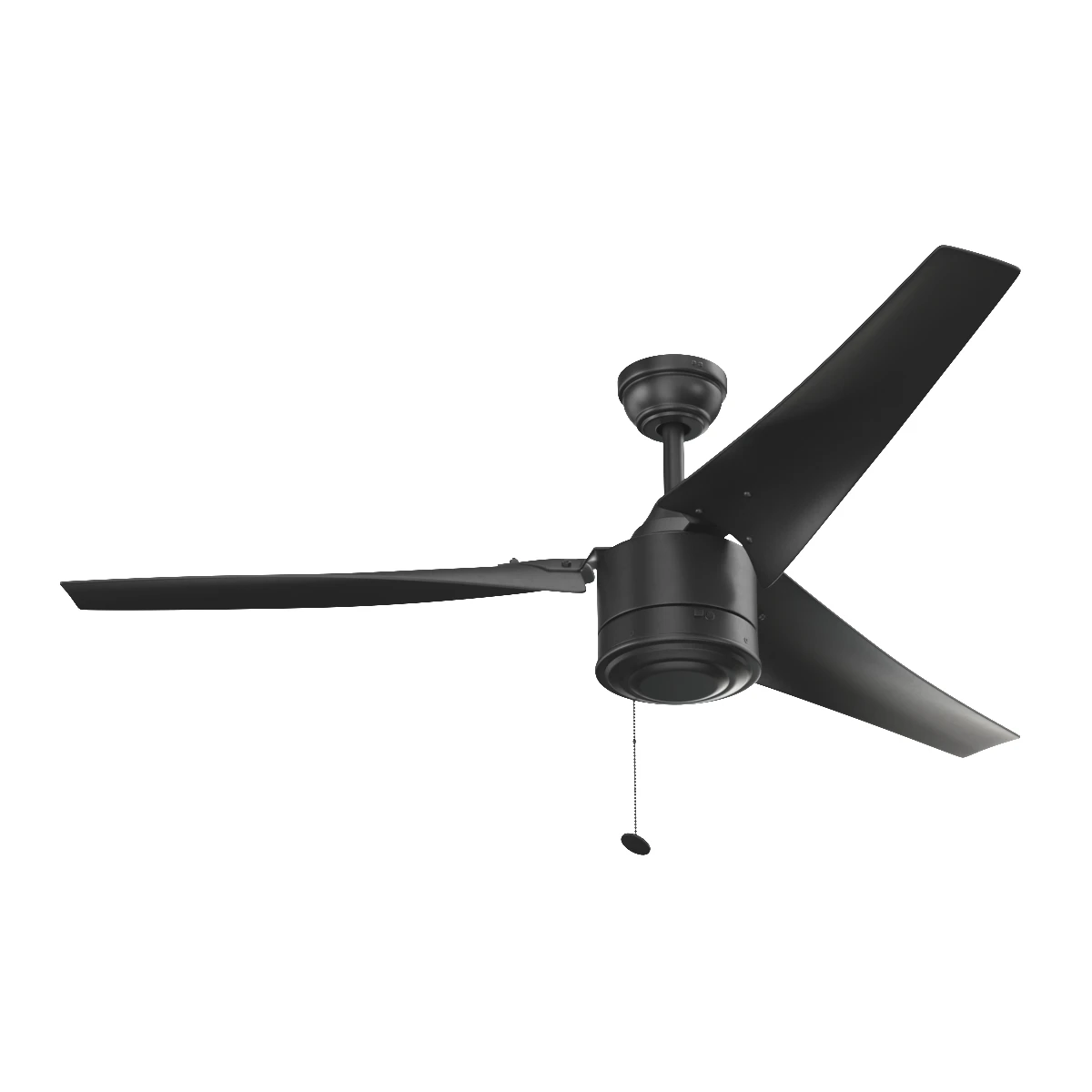 56 Inch Talib Matte Black Pull Chain Indoor Outdoor Ceiling Fan 3D Model_01