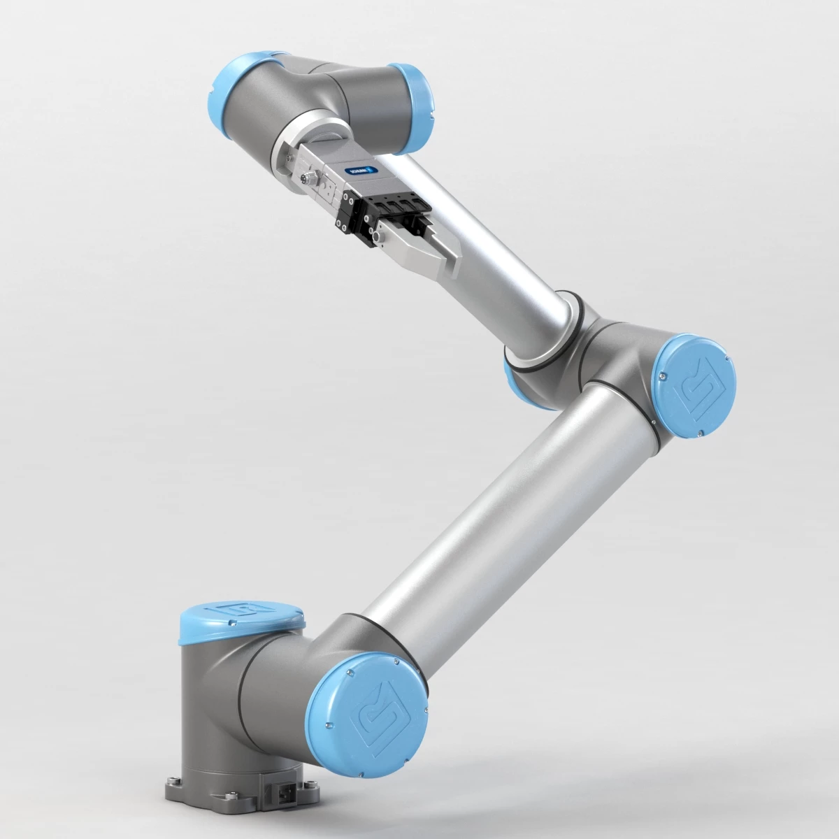 UR10 with SCHUNK End-Of Arm Modular System Electric Grippers 3D Model_01