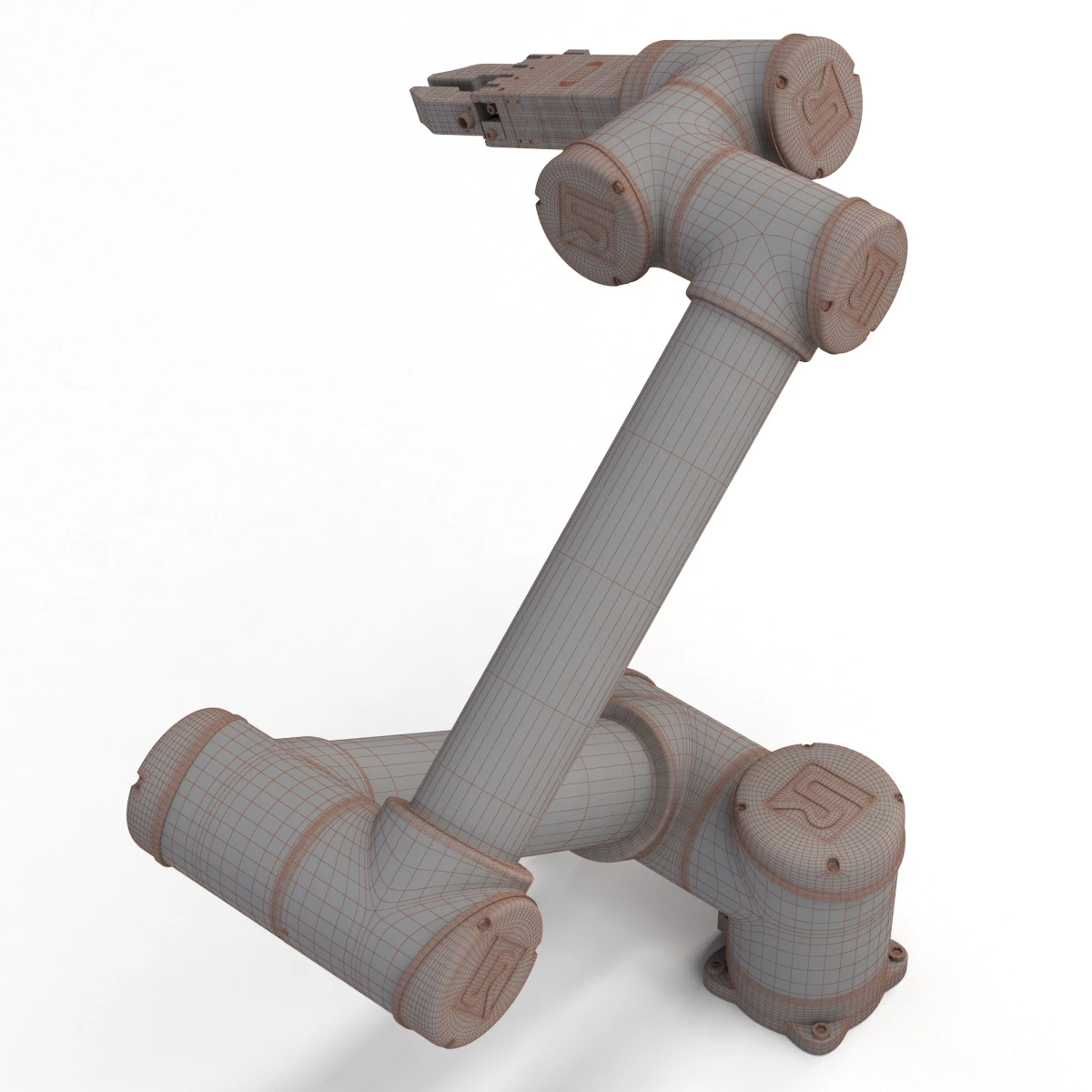 UR10 with SCHUNK End-Of Arm Modular System Electric Grippers 3D Model_07