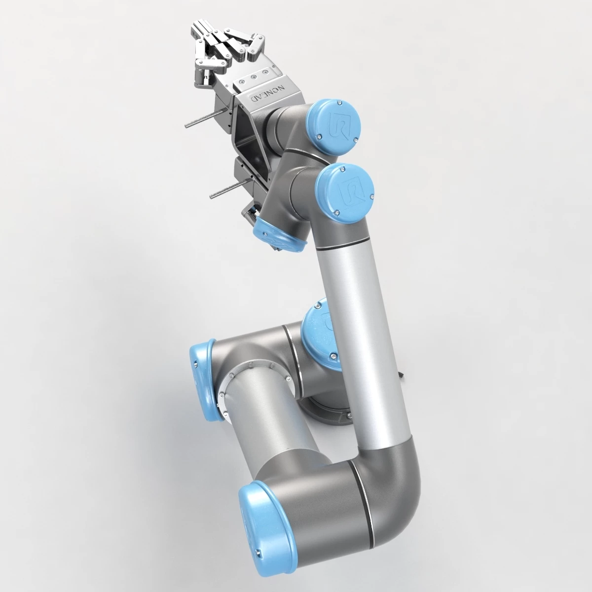 UR5 with NONEAD 2 Finger Robot Flexible Gripper-90 3D Model_05