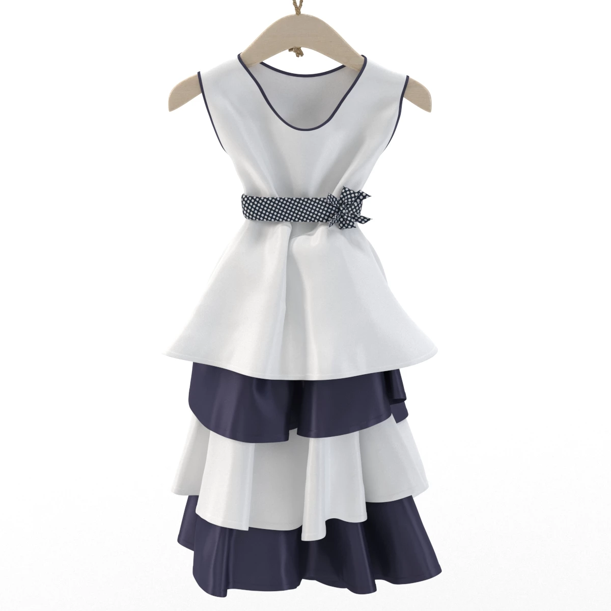 Tiered Baby Dress C 3D Model_04