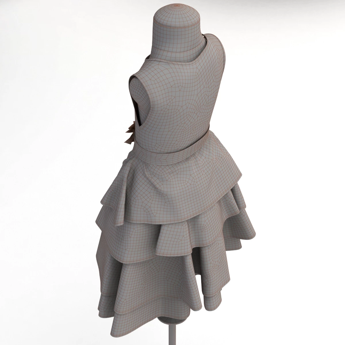 Tiered Baby Dress A 3D Model_07