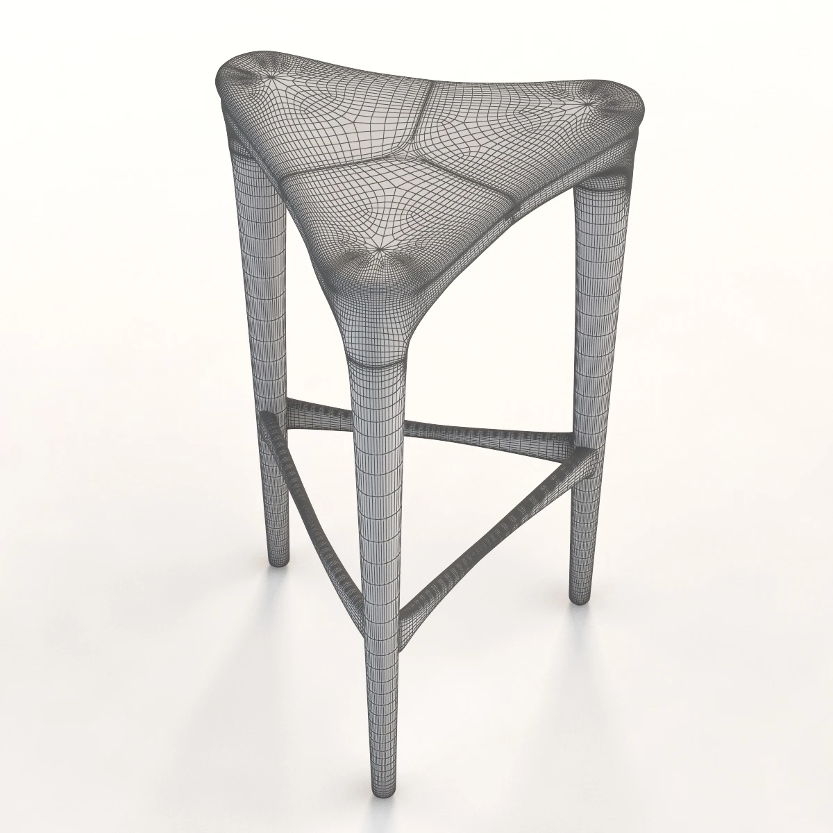 2 By 3 Wood Stools Geiger 3D Model_013