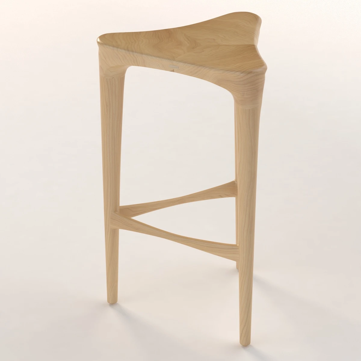 2 By 3 Wood Stools Geiger 3D Model_05