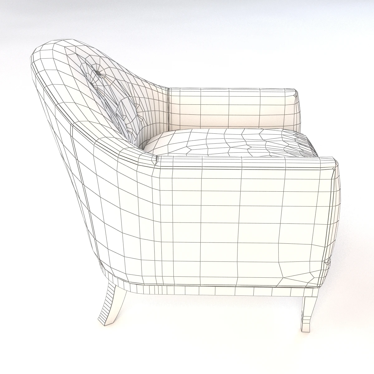 Lounge Occasional Chair 615 by Arudin 3D Model_011