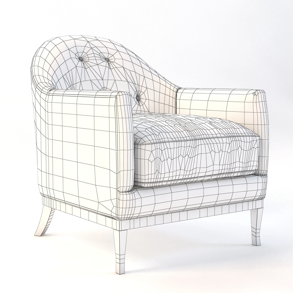 Lounge Occasional Chair 615 by Arudin 3D Model_09