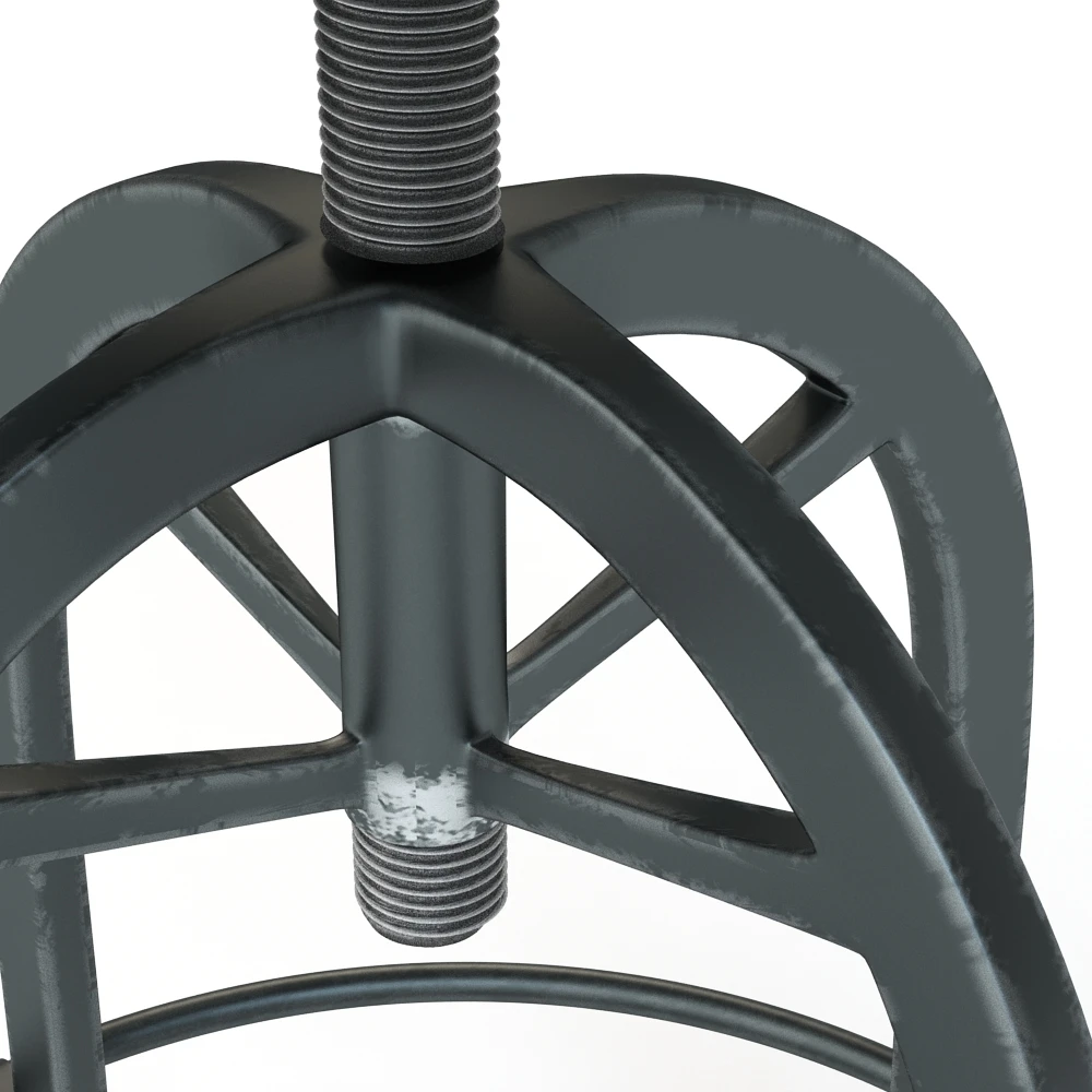 Adjustable Industrial Bar Stool 3D Model_04