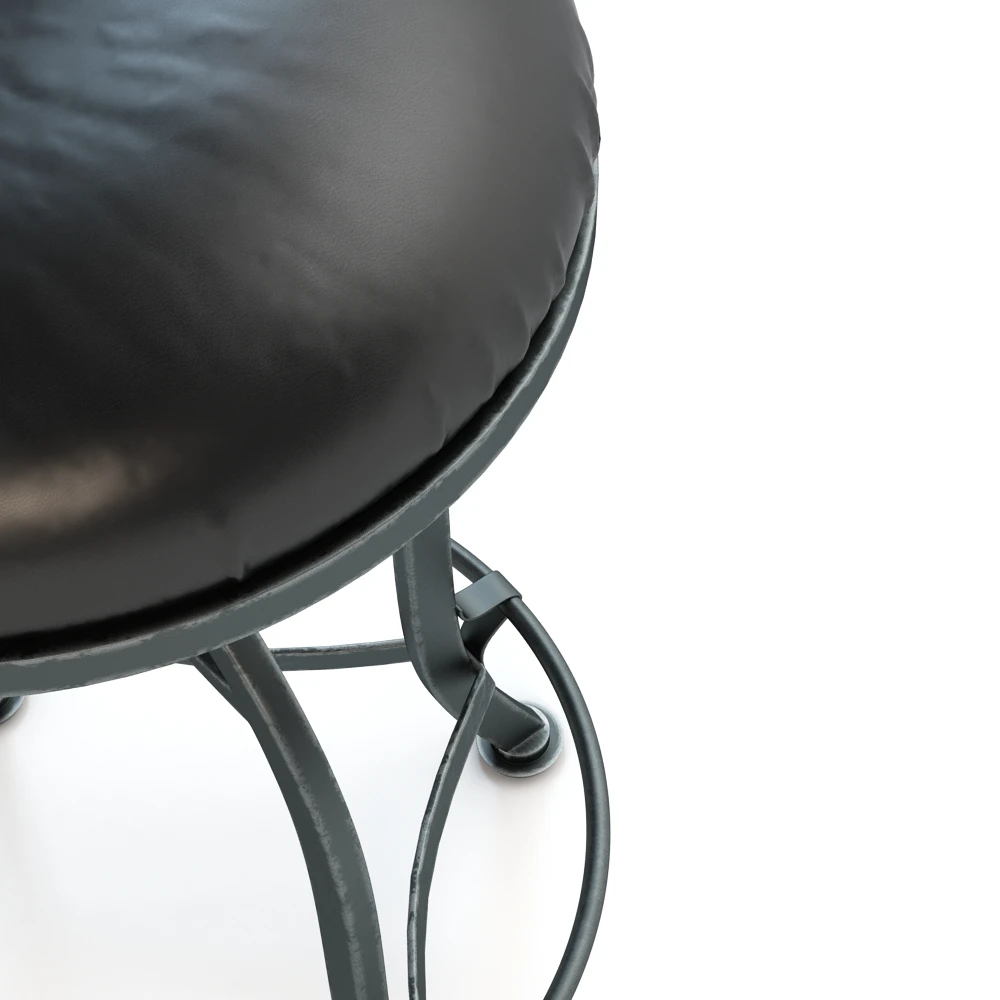 Adjustable Industrial Bar Stool 3D Model_05