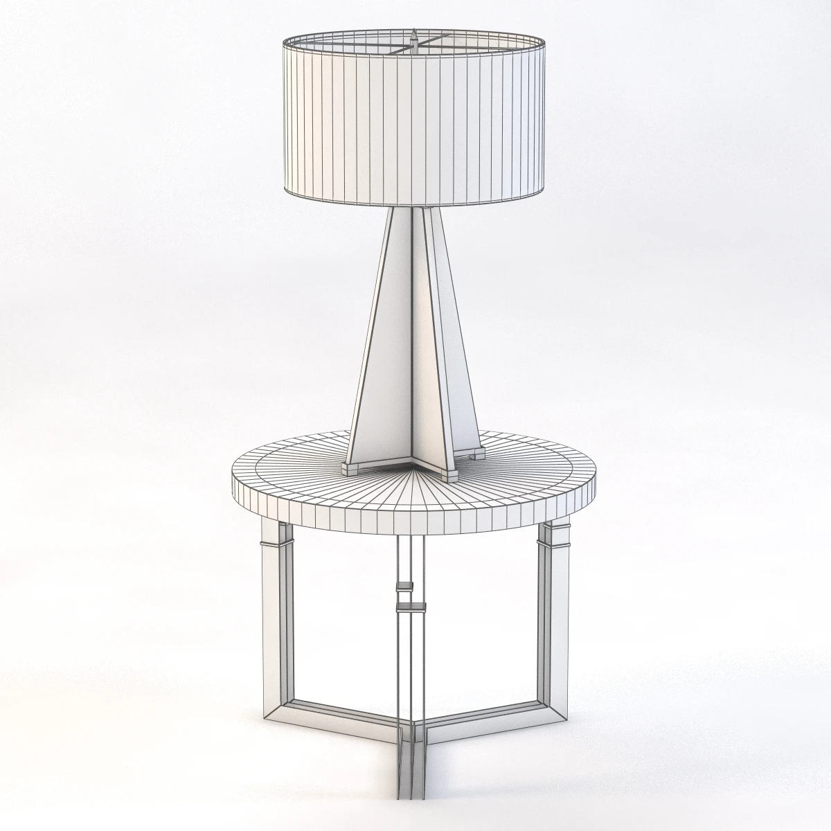Adrianahoyos Side Table And Lamont Lamp 3D Model_09