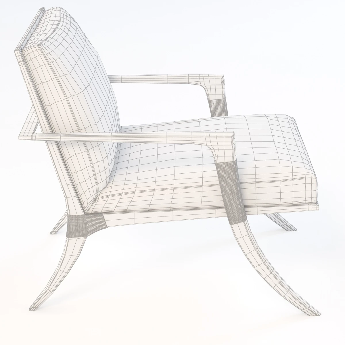 Baker Athens Lounge Chair 3D Model_012